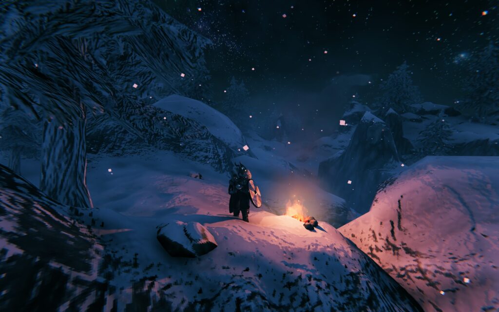 Valheim mountain campfire