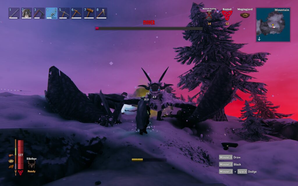 Valheim Moder fight